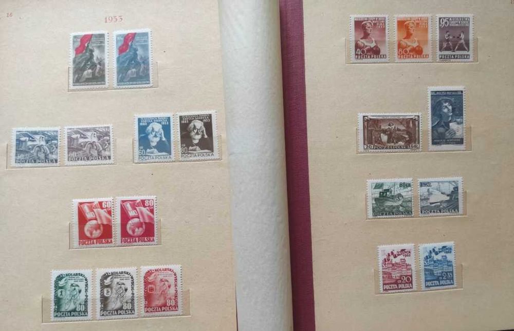 Rocznik 1953** kompletny czysty MNH b.podlepki Polska znaczki PRL 46zn