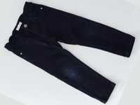 98 104 Spodnie slim zgrabne czarne długie sztruksy chłopięce TEX