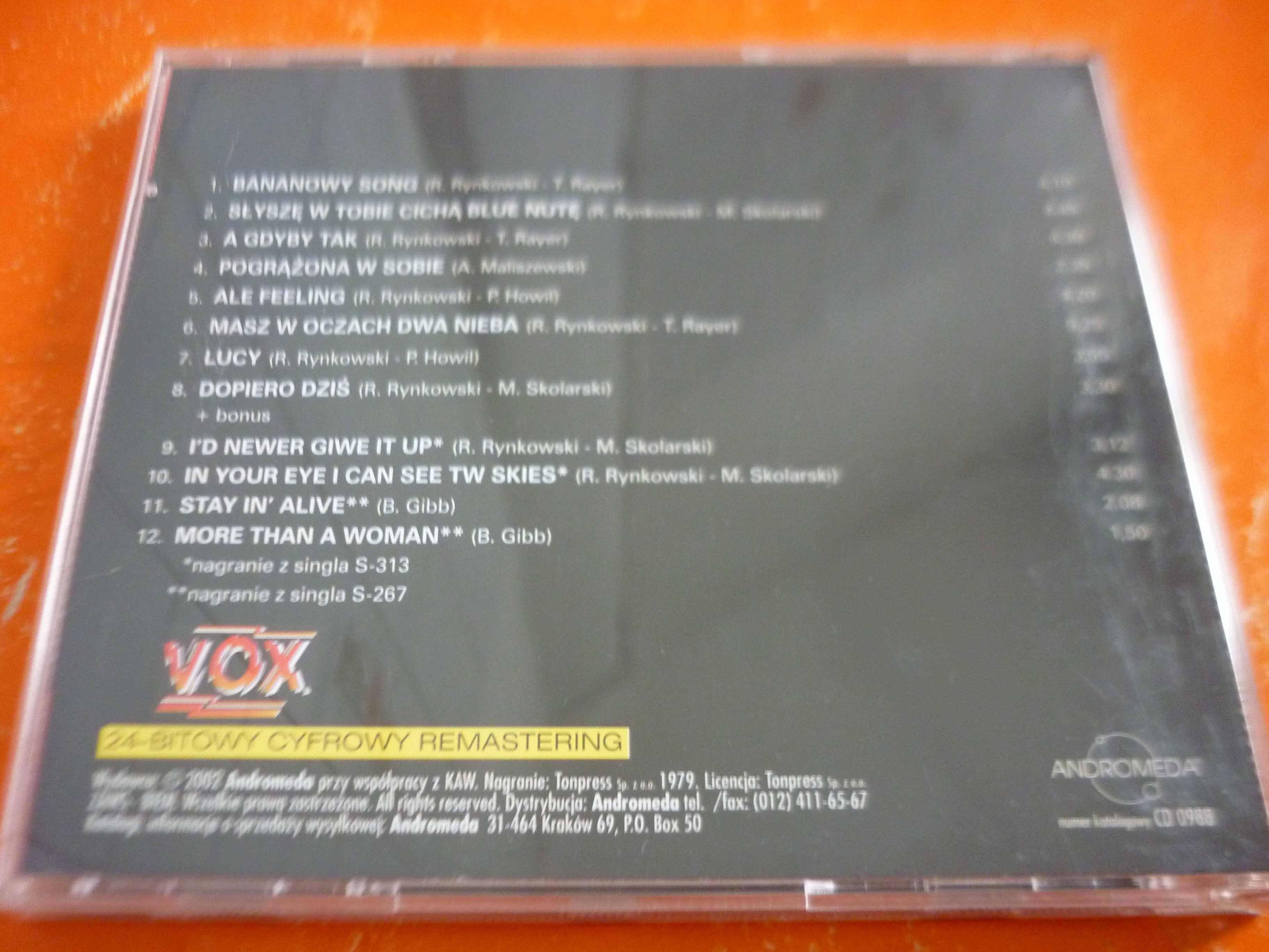 Płyta CD Vox "Vox" / "Bananowy Song" / Ryszard Rynkowski / Witek Paszt