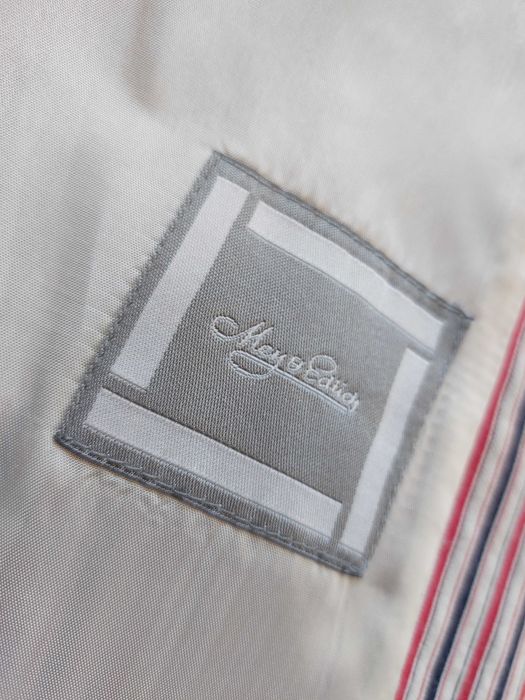 letnia marynarska elegancka jasna marynarka retro w paski navy naval