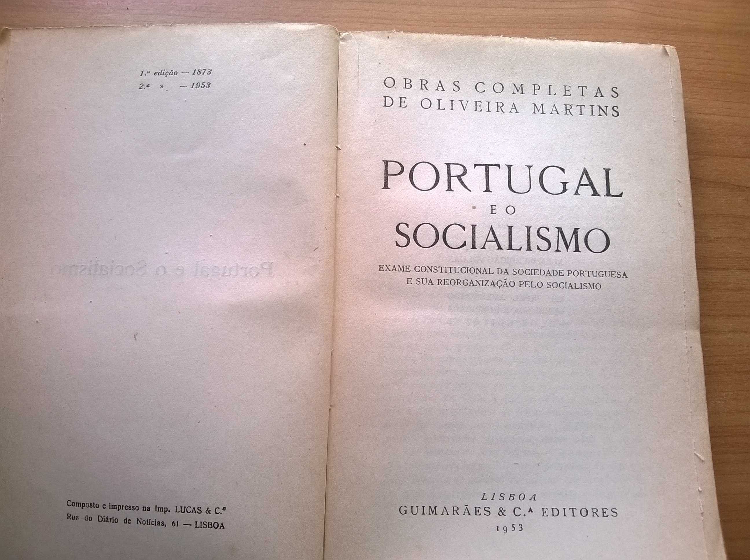 Portugal e o Socialismo - Oliveira Martins