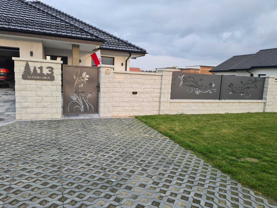 Tanie ogrodzenie posesji domu stalowe trwałe przęsło panel wypełnienie