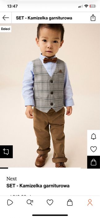 Wyjsciowy komplet komunia, chrzest, wesele jak nowy 110 NEXT