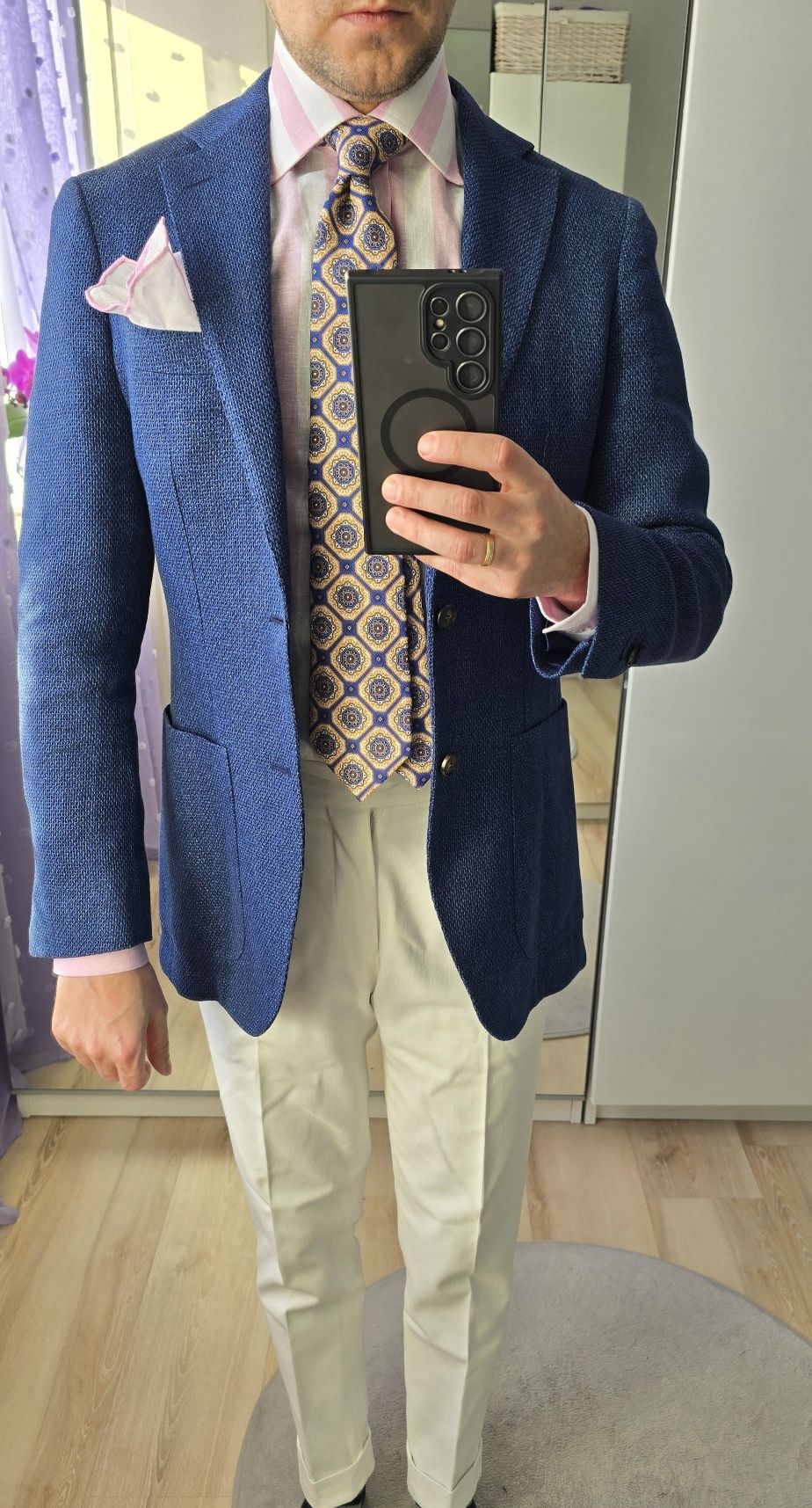 Marynarka Suitsupply r. 44 (model Havana,splot giro inglese!, 51% jedw