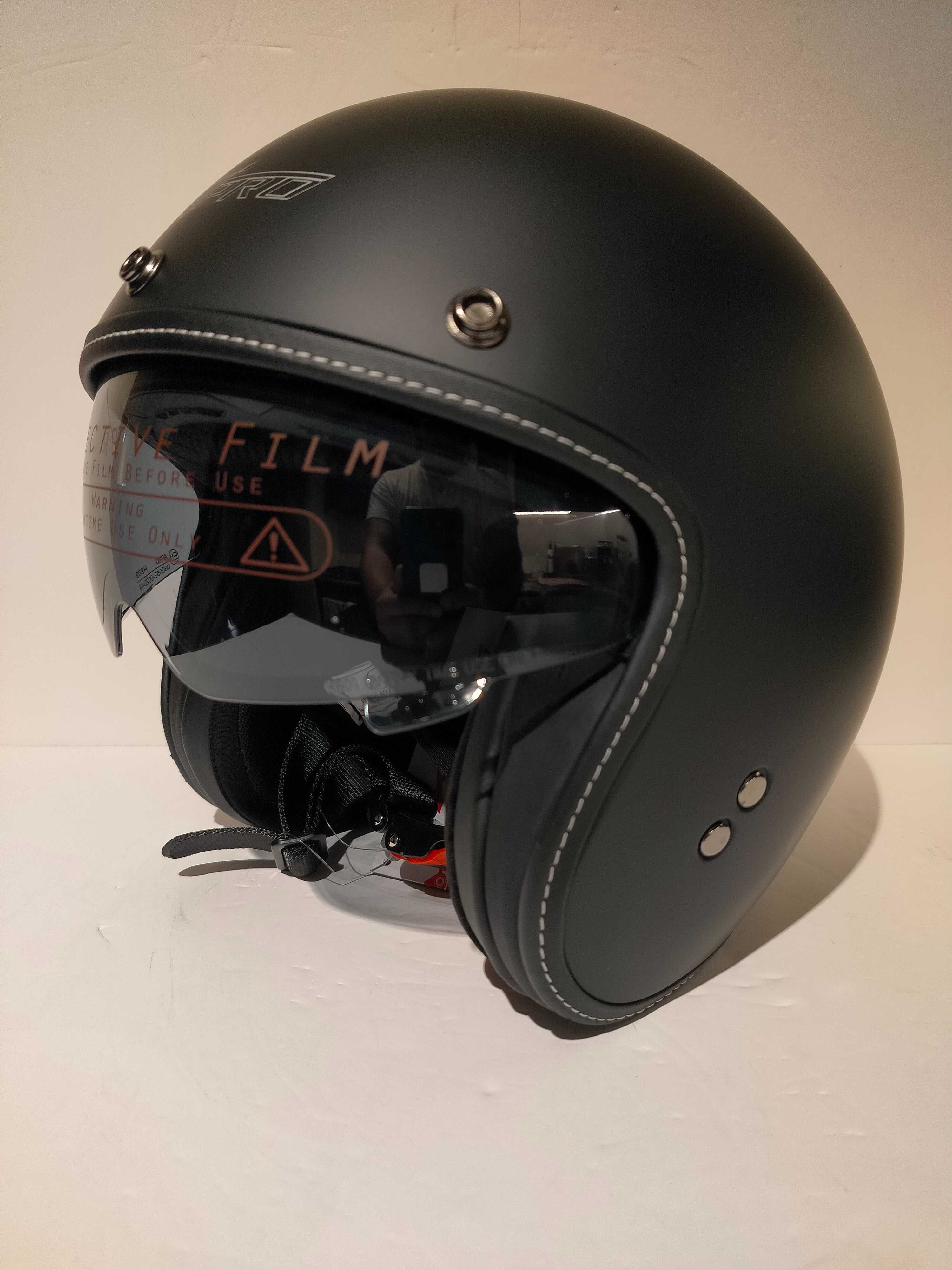 Capacete classico aberto caferacer shooper moto scooter novo