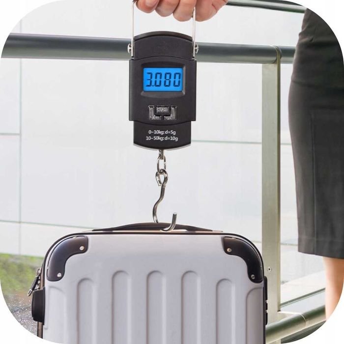 WAGA BAGAŻOWA hakowa wędkarska RĘCZNA 50 KG przenośna t