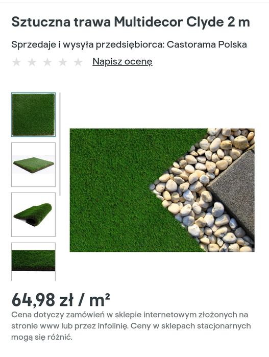 Sztuczna trawa nowa