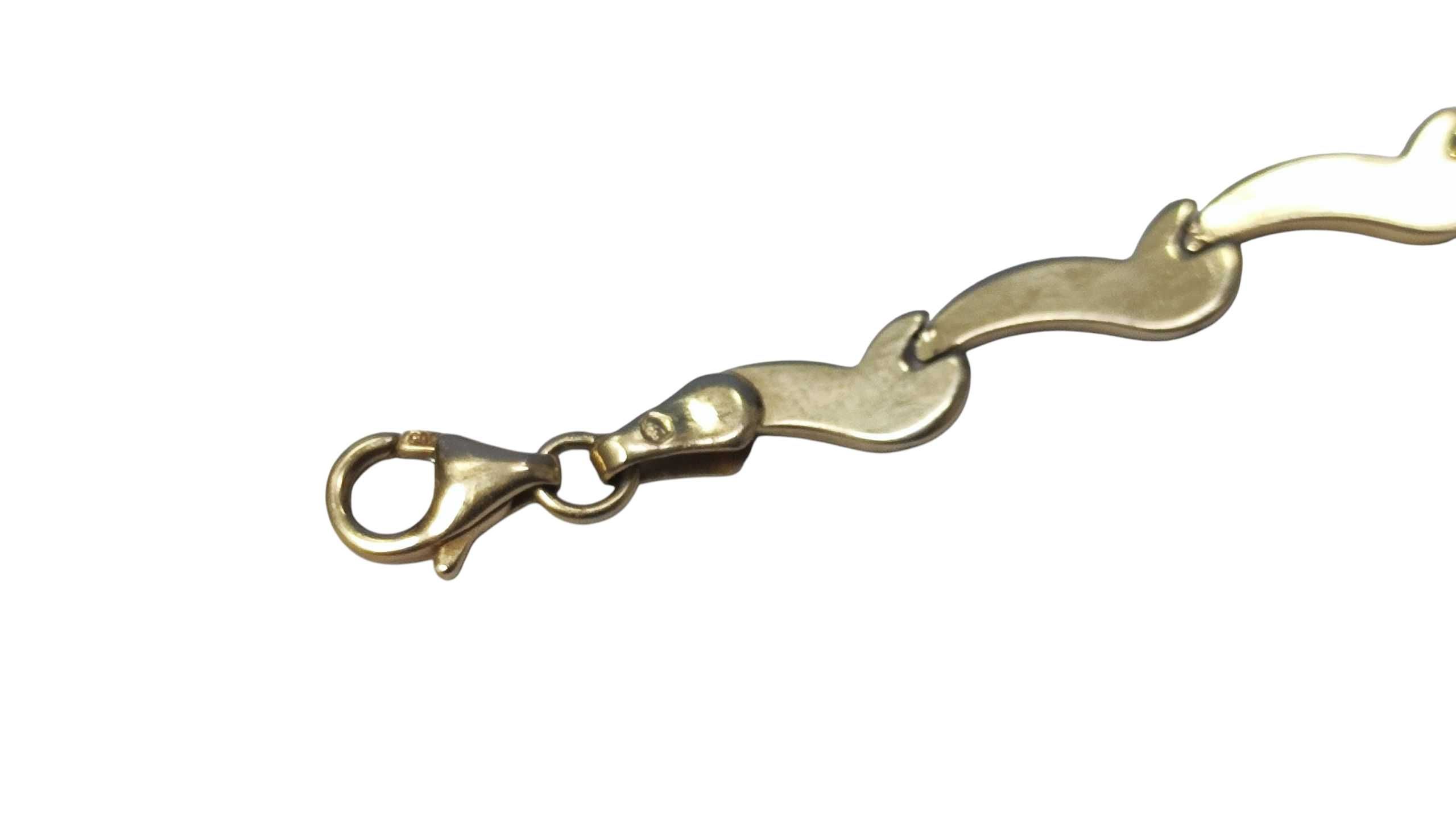 Złota Bransoletka 585 3,71g 18,5cm Białe i Żółte