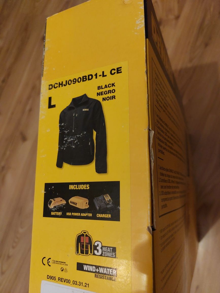 Kurtka Dewalt akumulator ładowarka adapter softshell podgrzewana