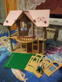 Duży domek dla lalek drewniany