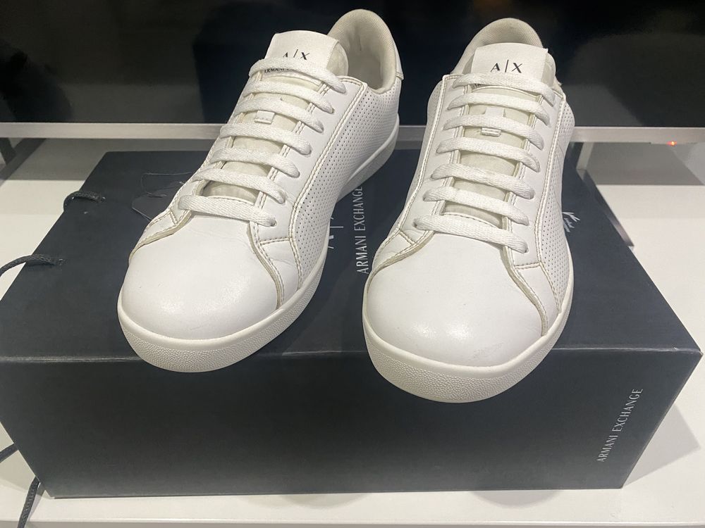 Sneakersy męskie Armani Exchange białe rozm.42