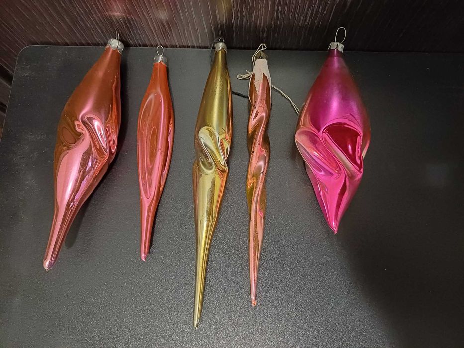 Радянські вінтажні Ялинкові прикраси іграшки СРСР Ялинка Дід Мороз