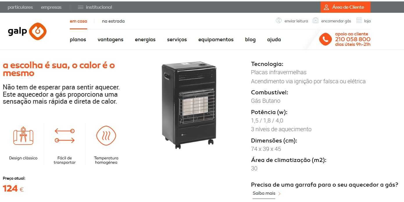 Aquecedor a Gás Infravermelho 4200W GALP