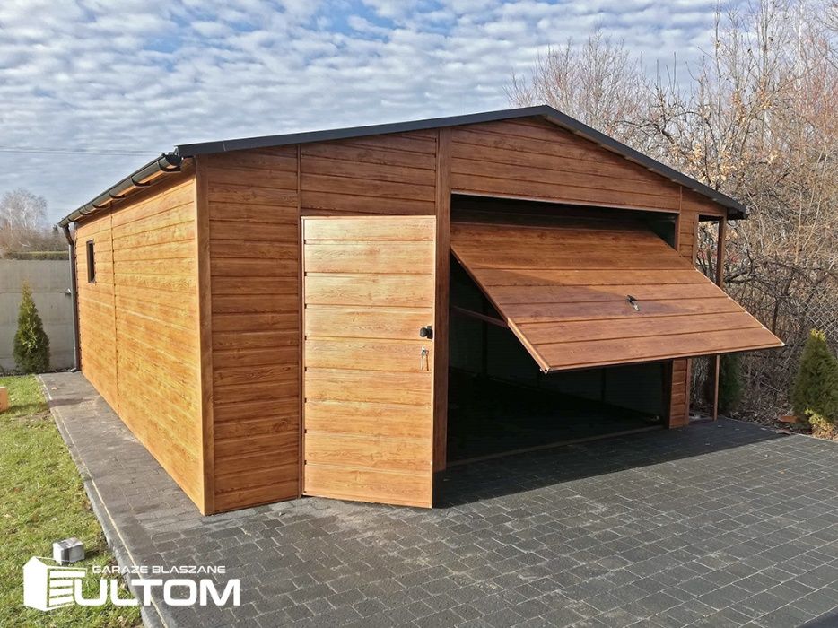 Garaż blaszany, blaszak drewnopodobny 4x6,4x5,4x7,4x8,premium