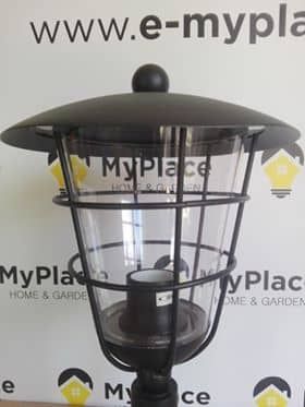 Słupek zewnętrzny ogrodowy Pulfero czarny 42 cm