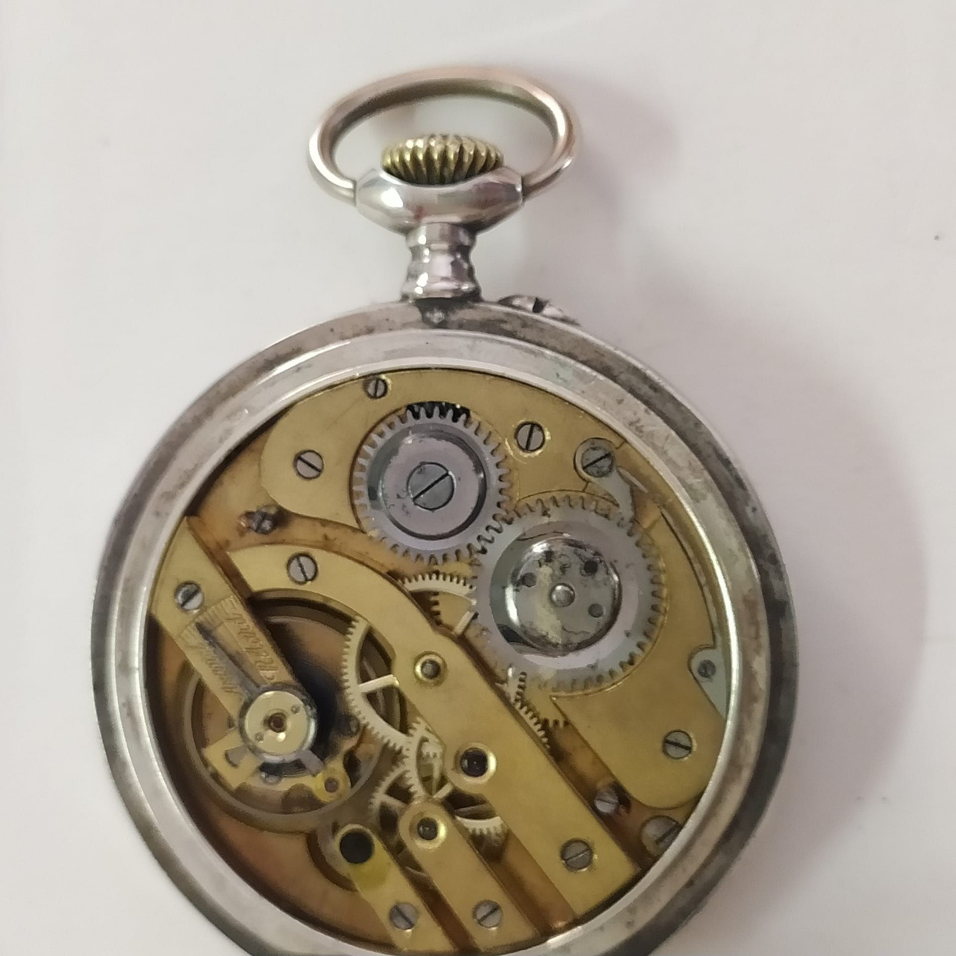 Relógio de bolso em prata marca Cybele