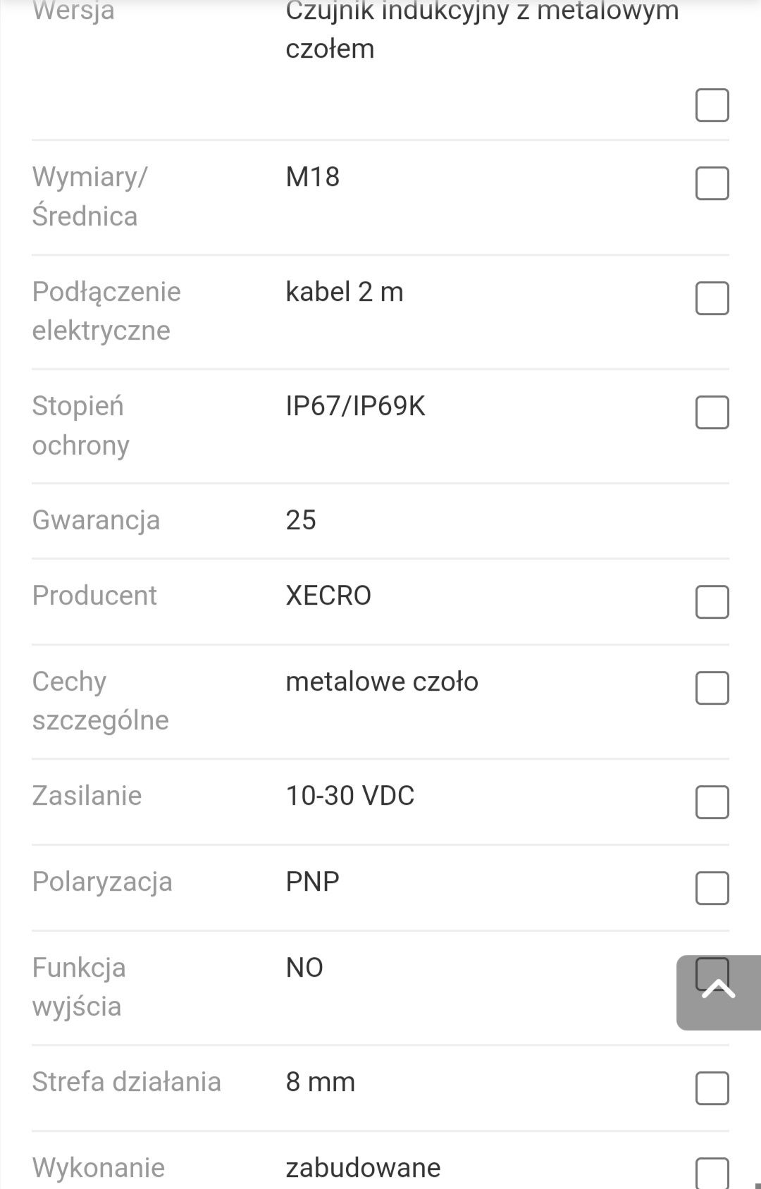 Czujnik indukcyjny z metalowym czołem XECRO IMF18-S8PO55-A2P