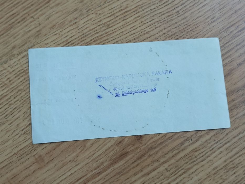 Spotkanie z Ojcem Św. Janem Pawłem II Kupon Kontrolny PRL Vintage 1983