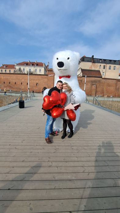 Biały miś. Booba.  Wesele,  święta, uroczystośc