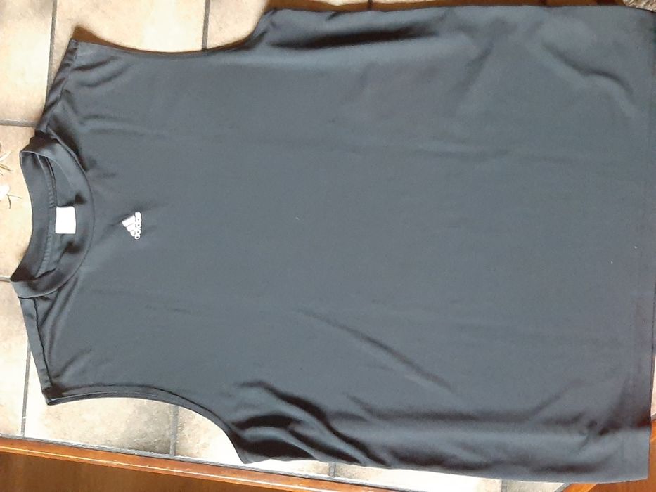 Duża czarna koszulka męska Adidas na ramiączka Sportowa trening XXL