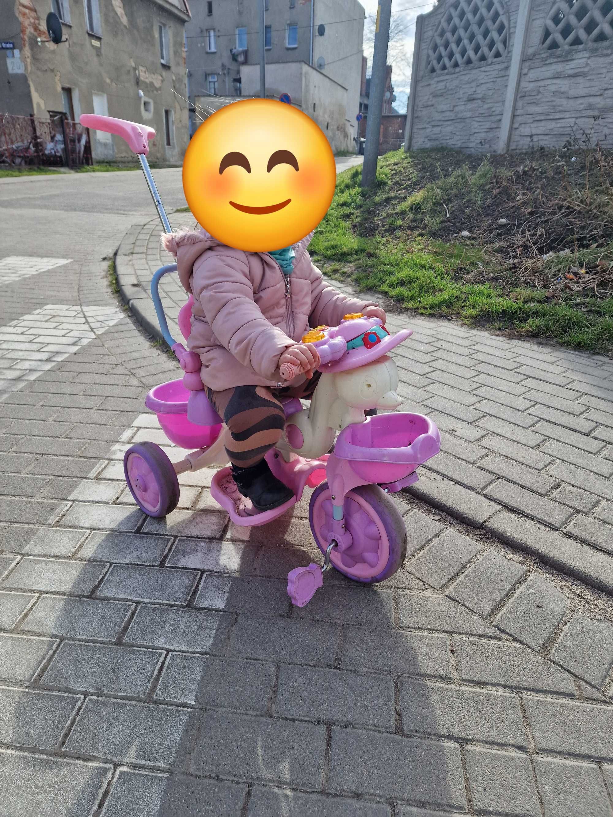 Rowerek trzykołowy fioletowy