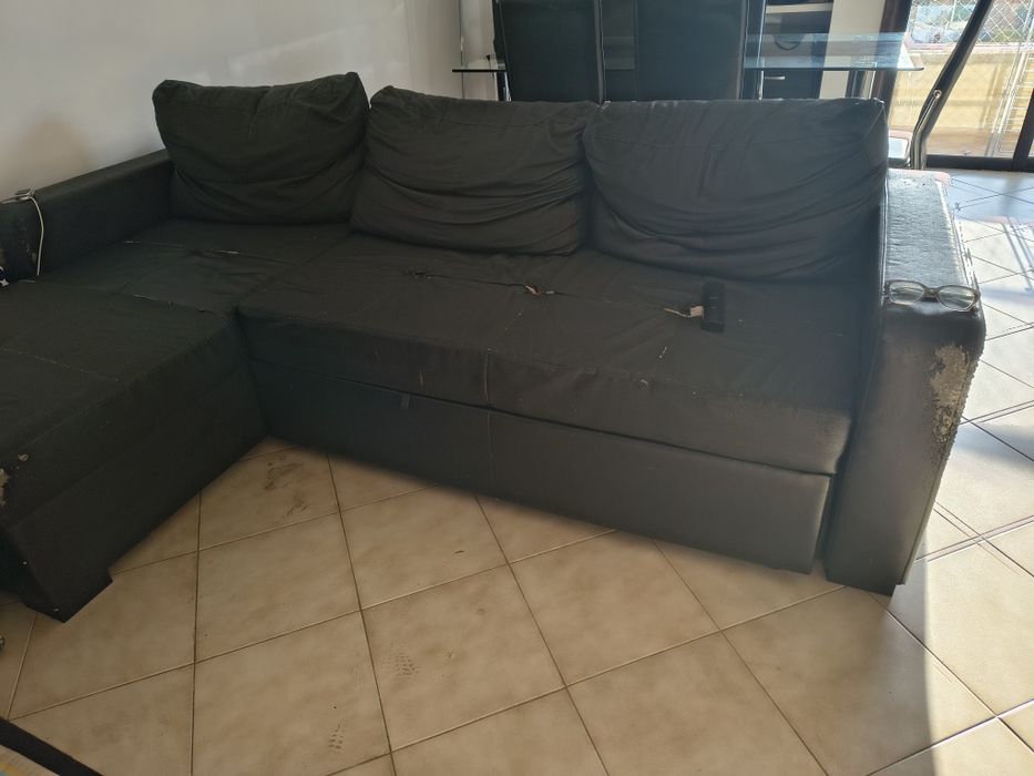 Sofá cama 3 lugares  com baú 3