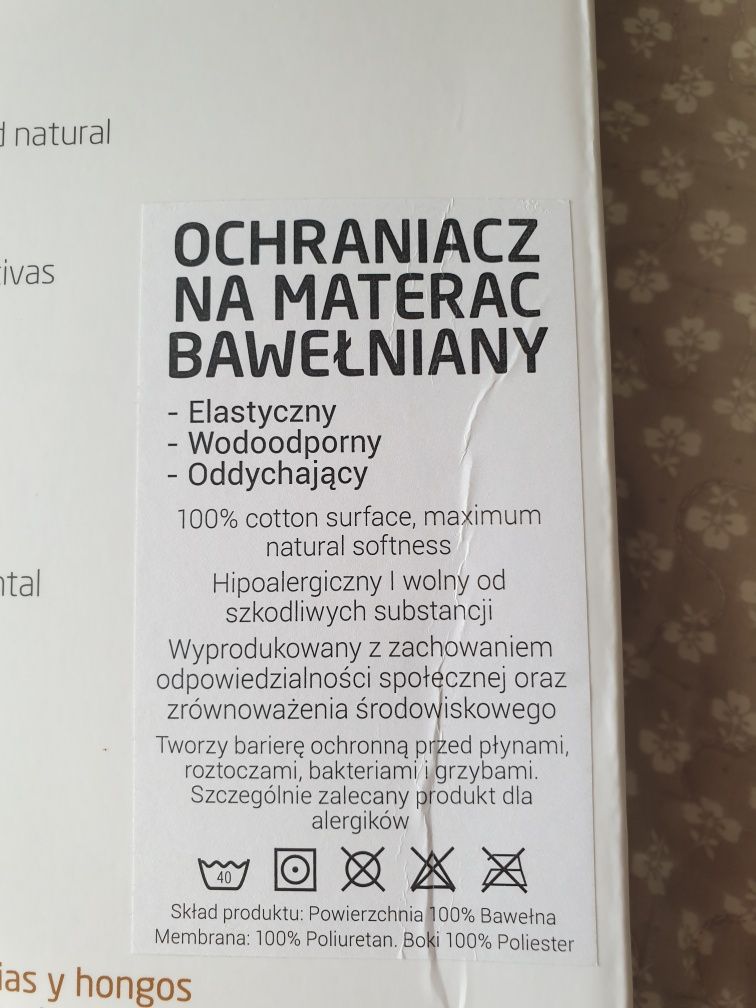 Ochraniacz na materac bawełniany