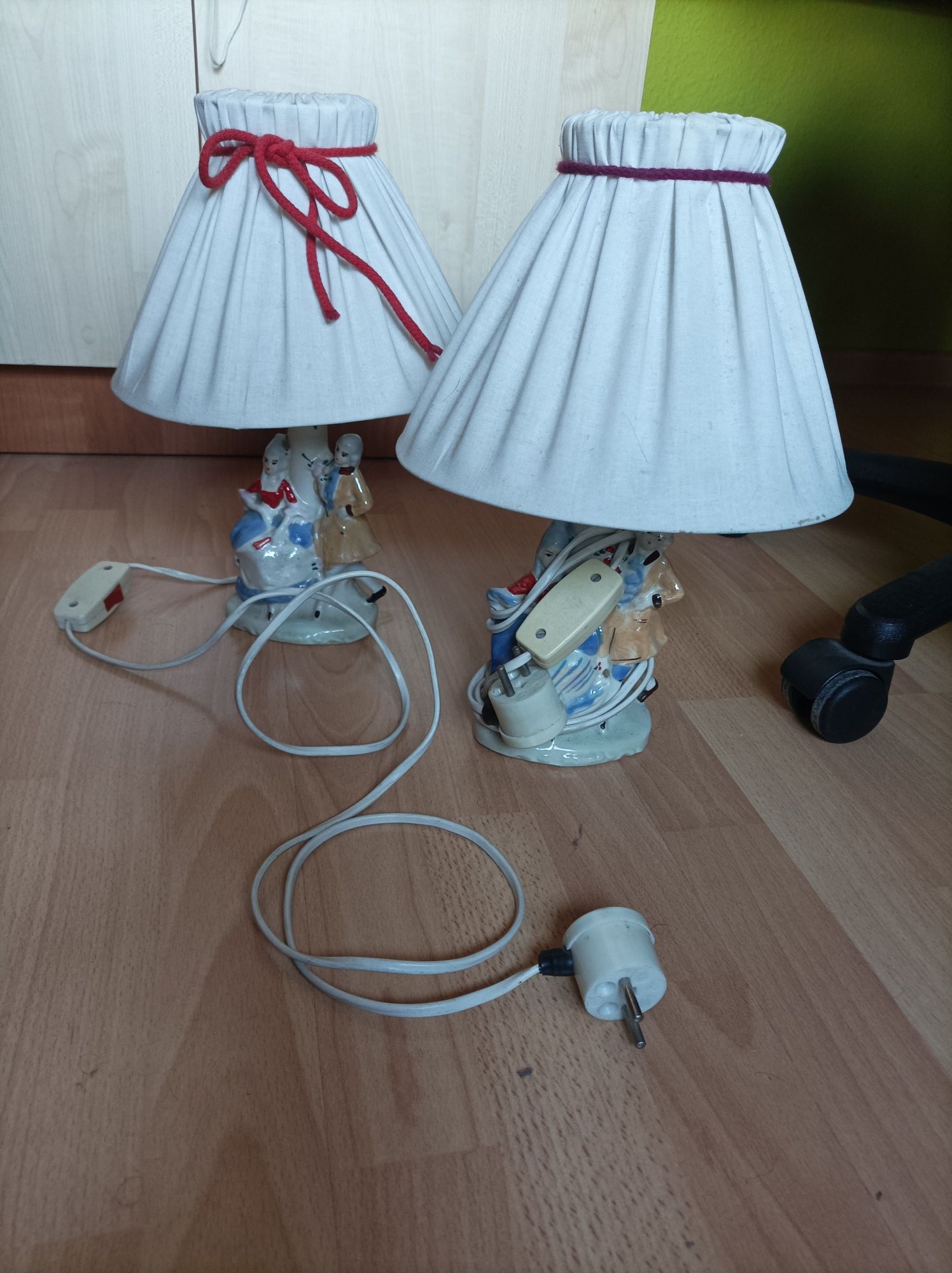 Nocna lampka, lampa porcelanowa