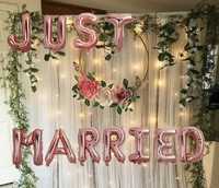 Гірлянда фольгована “Just married”, весілля
