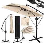 Parasol 250cm ogrodowy na wysięgniku ramieniu stelażu beżowy