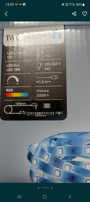 Ledy RGB 5m opakowanie