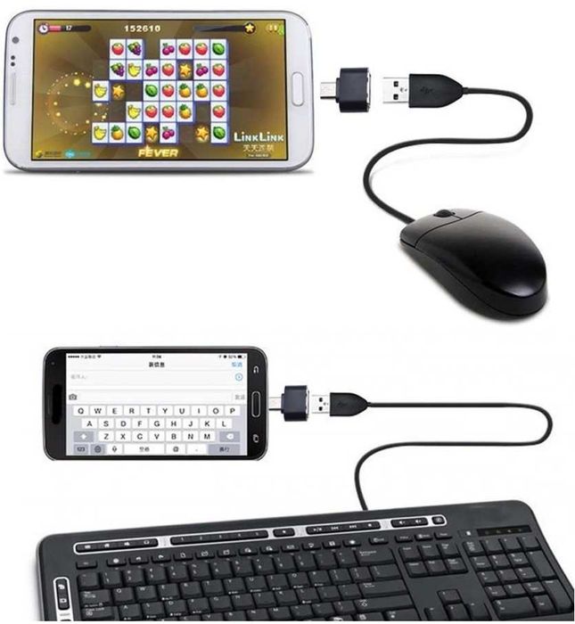 Adapter micro USB na OTG Host USB biały * Video-Play Wejherowo