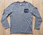 Męski longsleeve The North Face szary LOGO