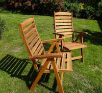 Drewniane krzesła ogrodowe - 6 sztuk
