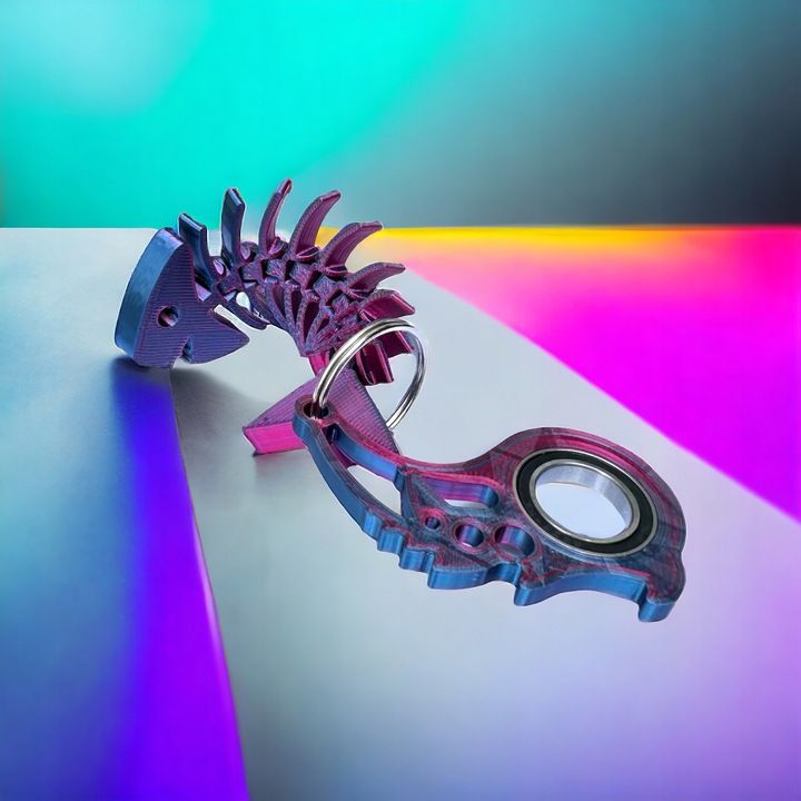 Keyspinner Keyrambit Flexi Ryba Zestaw Brelok Breloczek Do Kluczy Midn