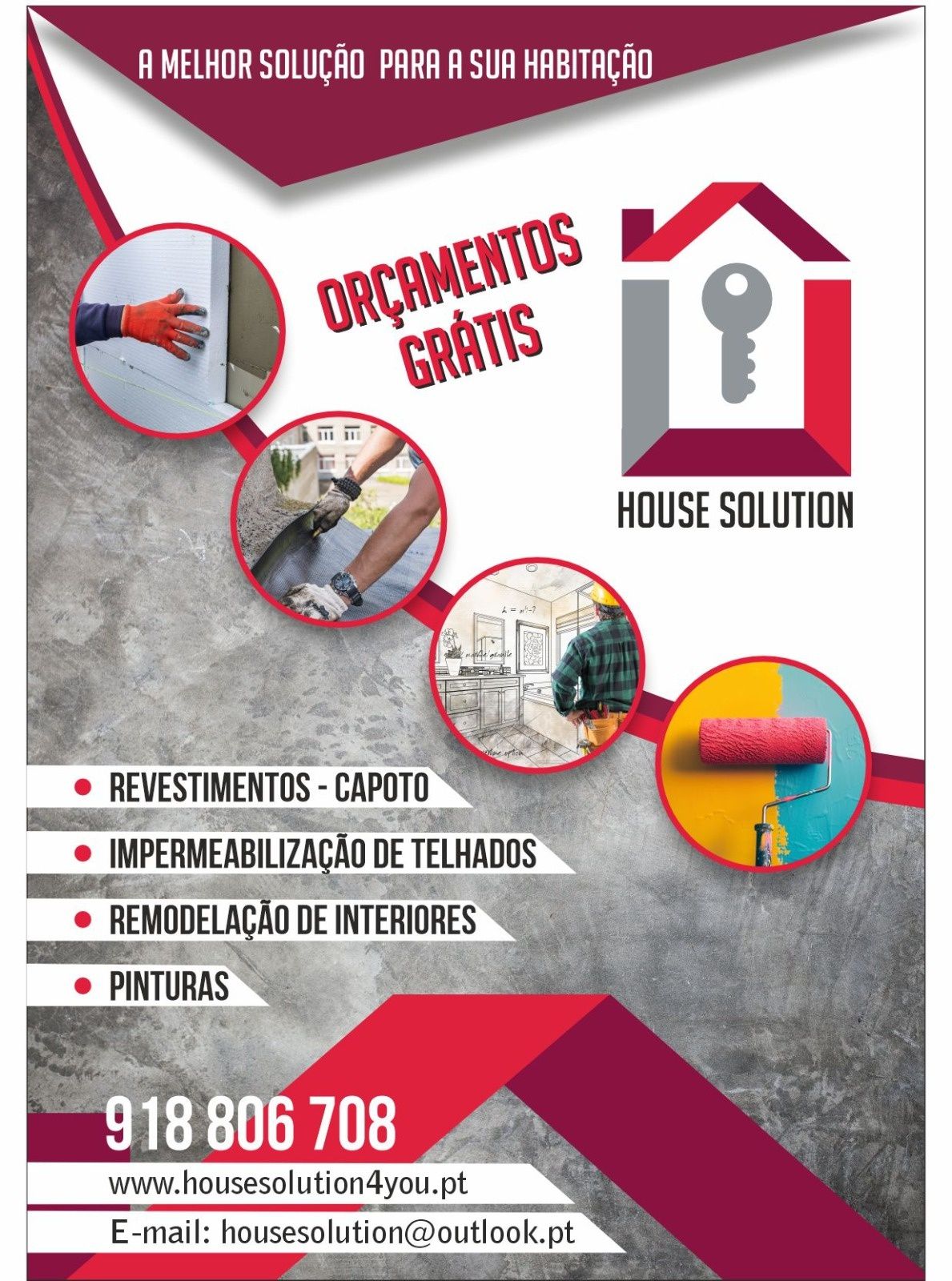 Vários serviços de interiores