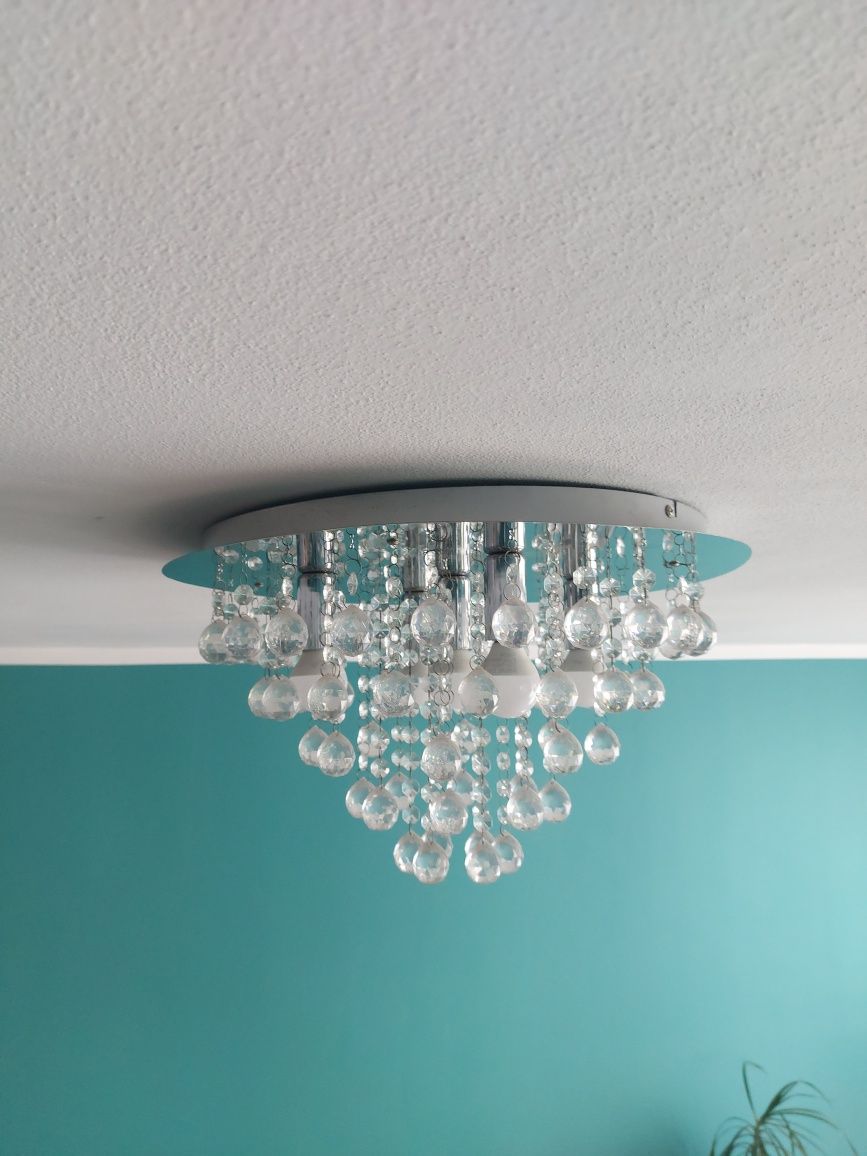 Lampa sufitowa z kryształami