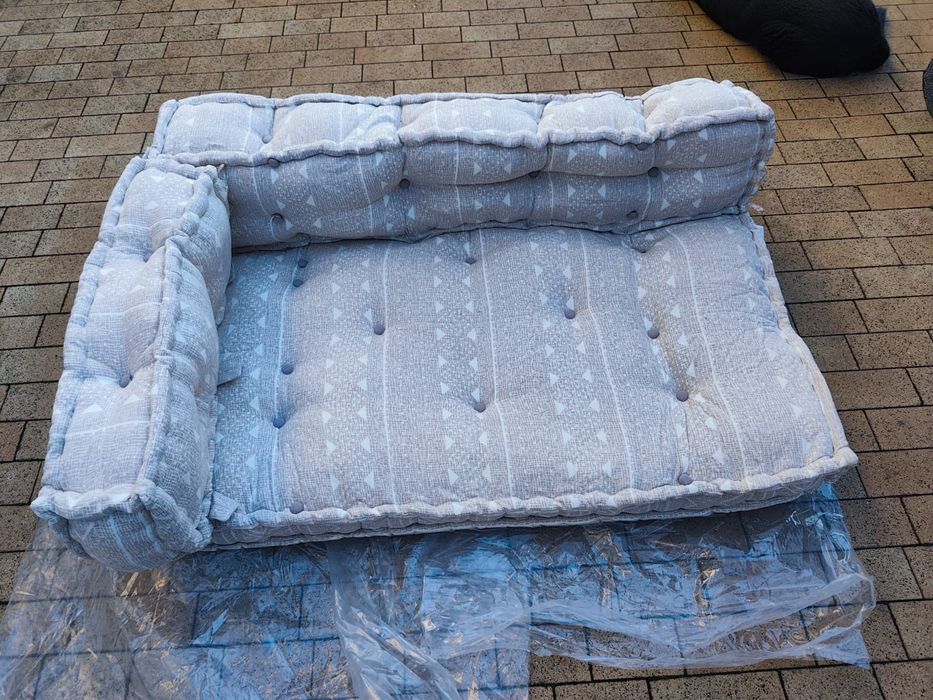 Nowa Sofa z poduszek na paletę tkanina patchwork podłogowa legowisko