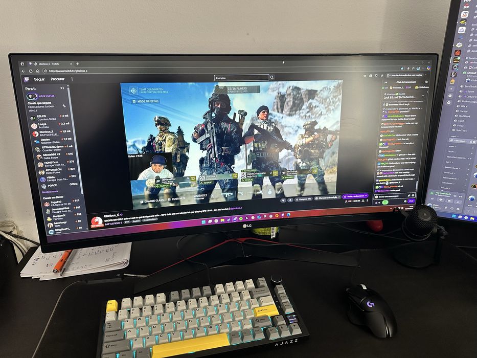 Monitor LG ultrawide curvo