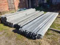 Słup stalowy ocynkowany 100x50x4, 4m. słup, podpora, wiata, magazyn