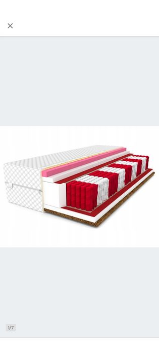 Materac średnio twardy h3 1600x200