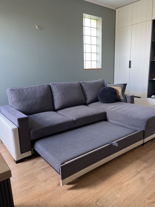 Narożnik .# wypoczynek# szary+biały