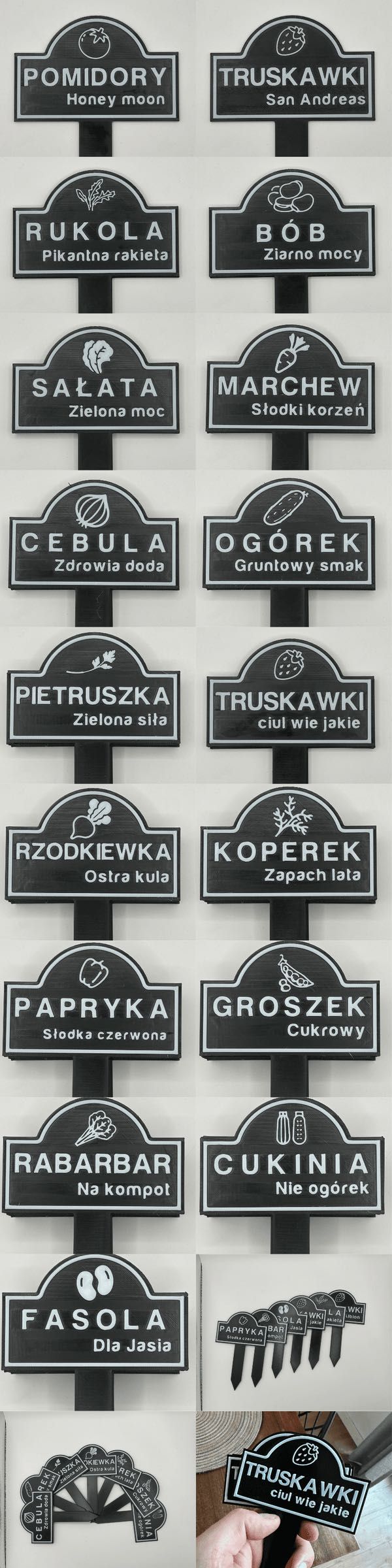 Tabliczka tabliczki etykieta do roślin warzyw oznaczanie