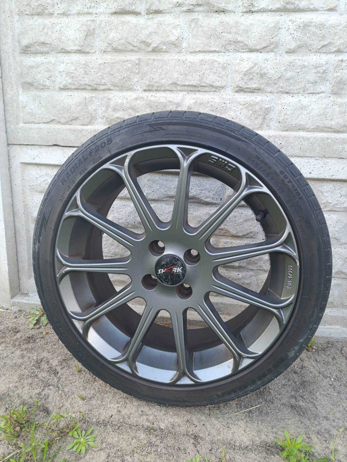 Sportowe Felgi z oponami 17 cali z Honda Jazz komplet 4 szt