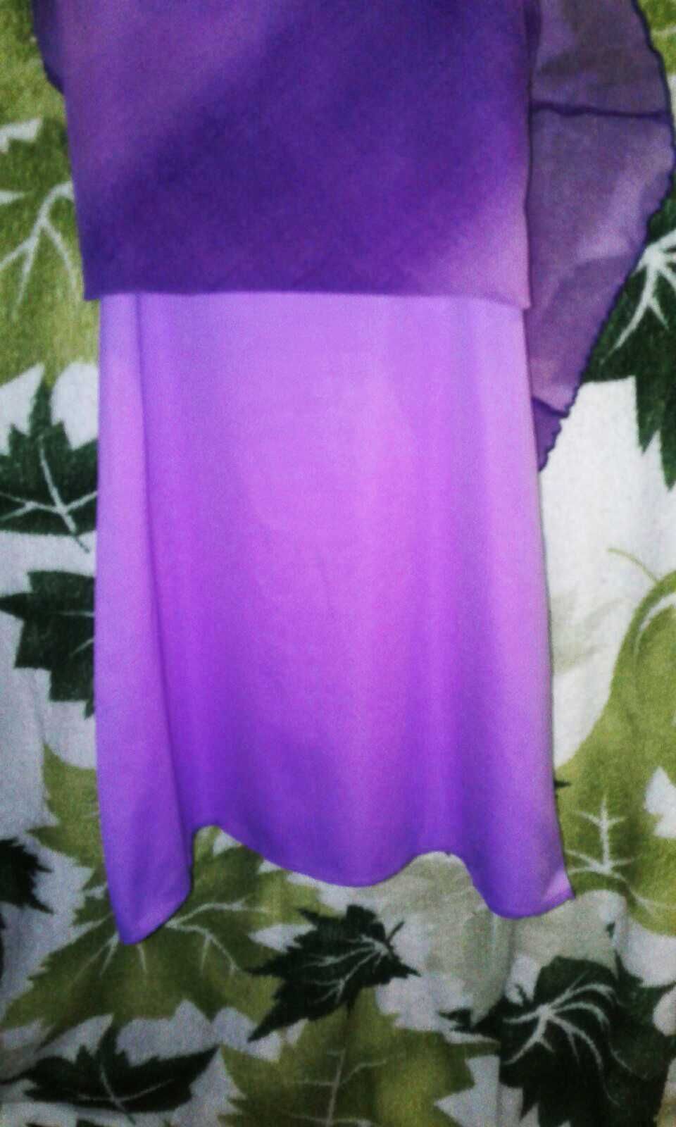 Нежное фиолетовое платье фея принцеса нарядное шлейф подросток сарафан