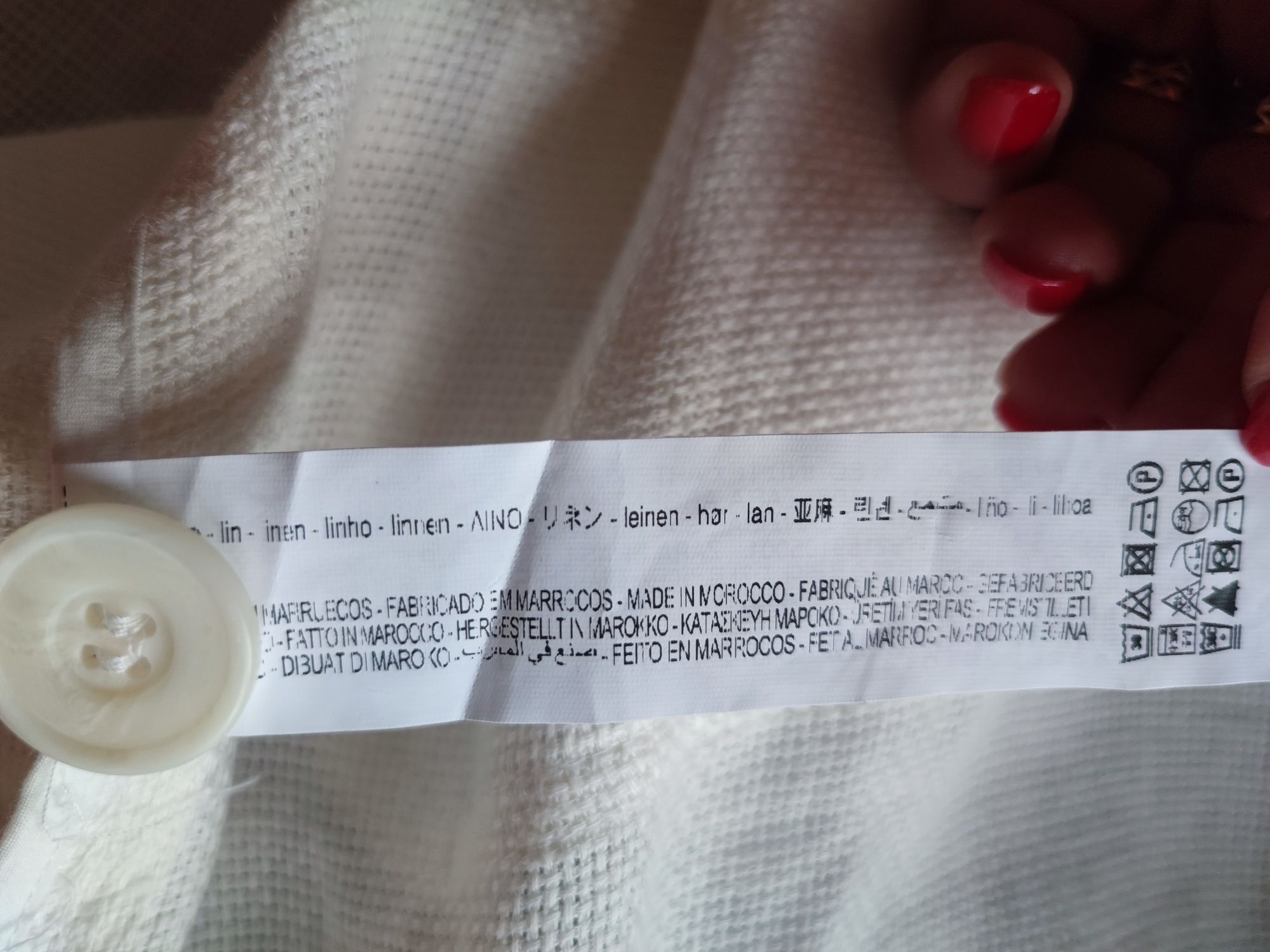 Narzutka lniana Zara XS