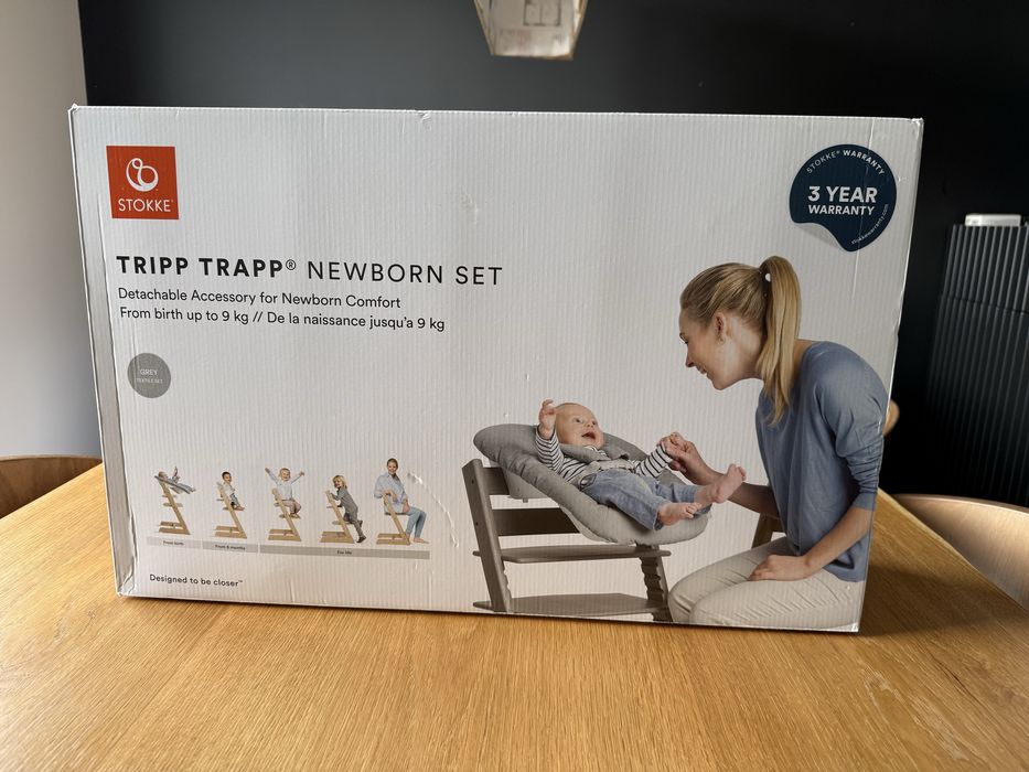 Leżaczek stokke newborn set tripp trapp stan. B. Dobry