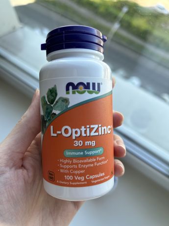 L-OptiZinc, добавка з цинком, 30 мг, 100 капсул