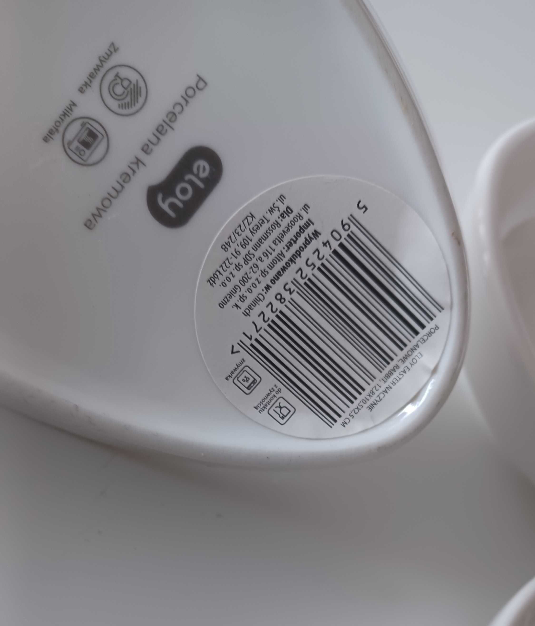Miseczki porcelanowe zajączek