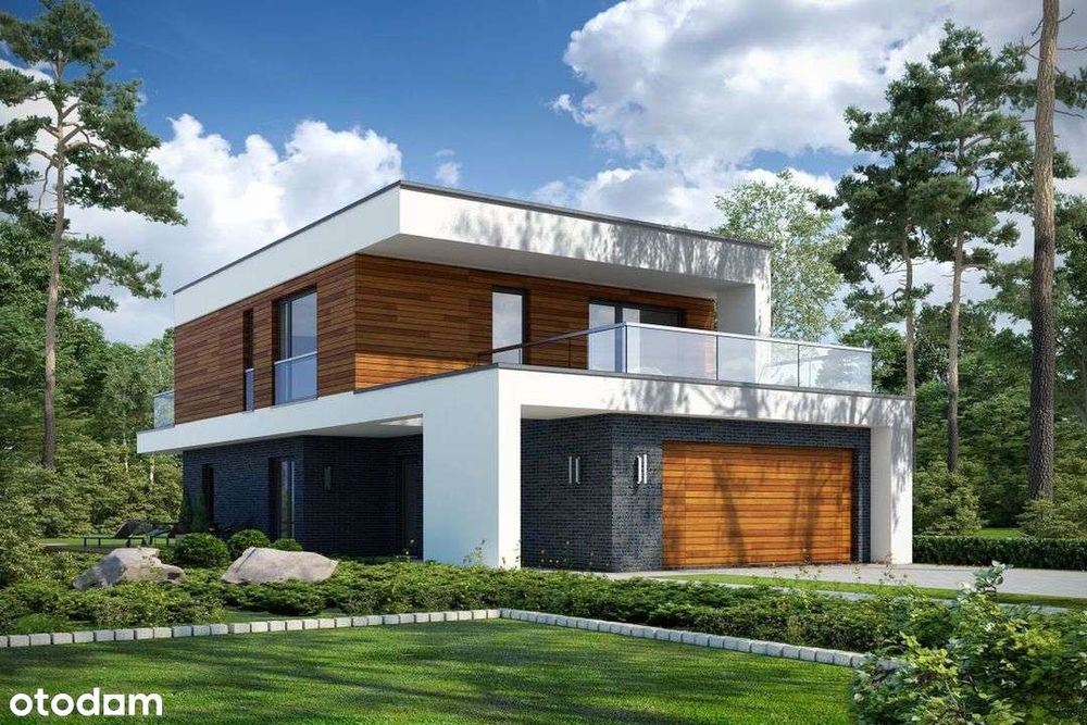 Nowy Dom z płaskim dachem Gustowny D39
